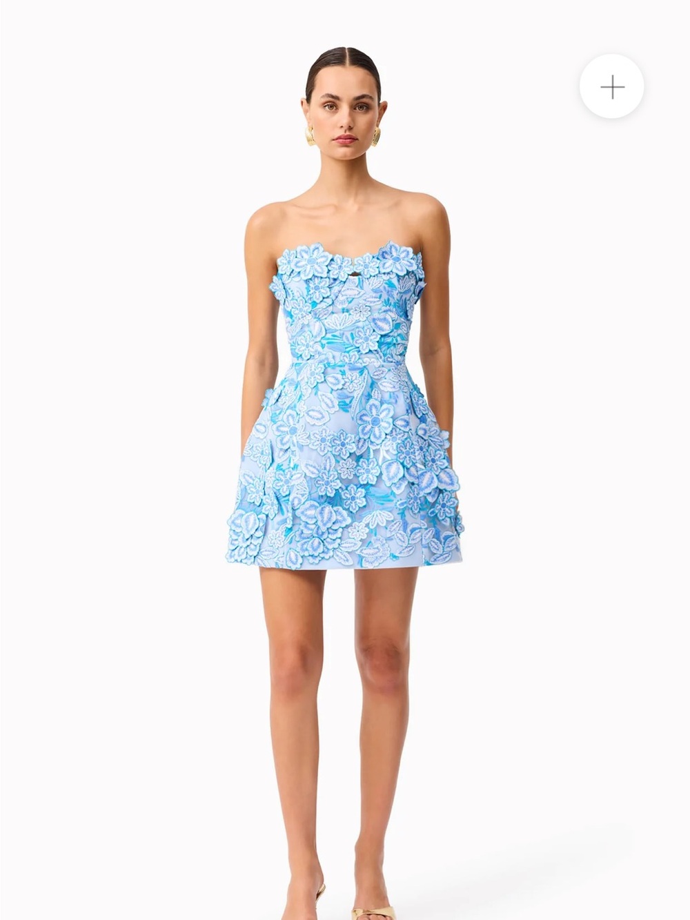 Elliatt Roseate Floral Mini Dress in Blue
